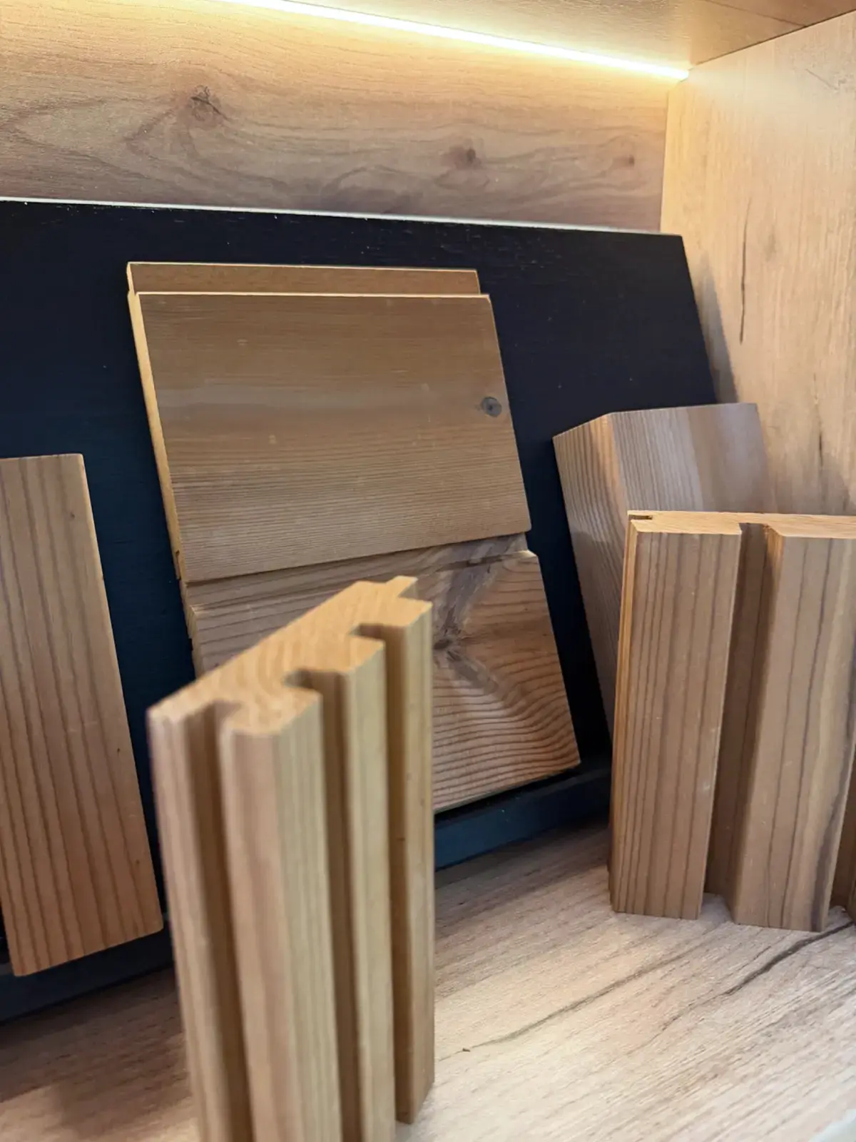 Architectural timber profiles available in the EcoViva studio